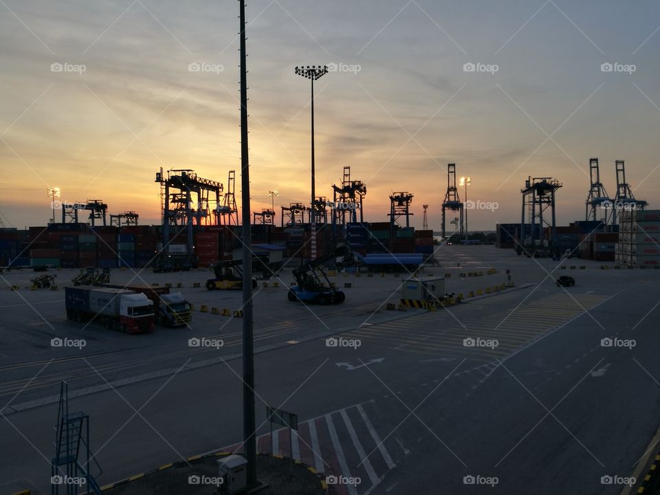 Sunset at Port
