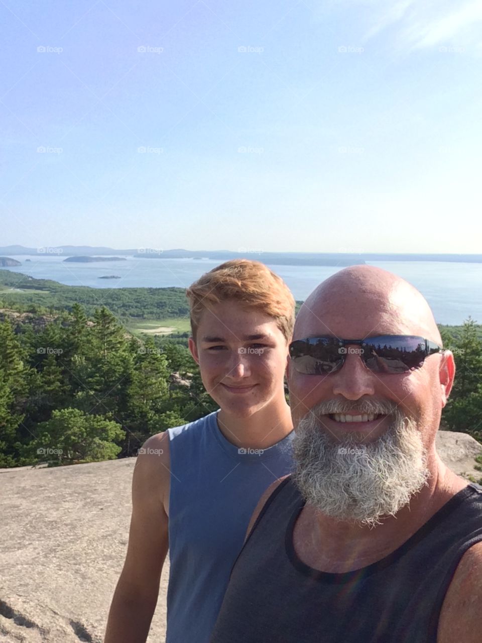 Mountain top ocean view 