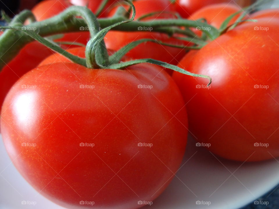 tomatos in macro