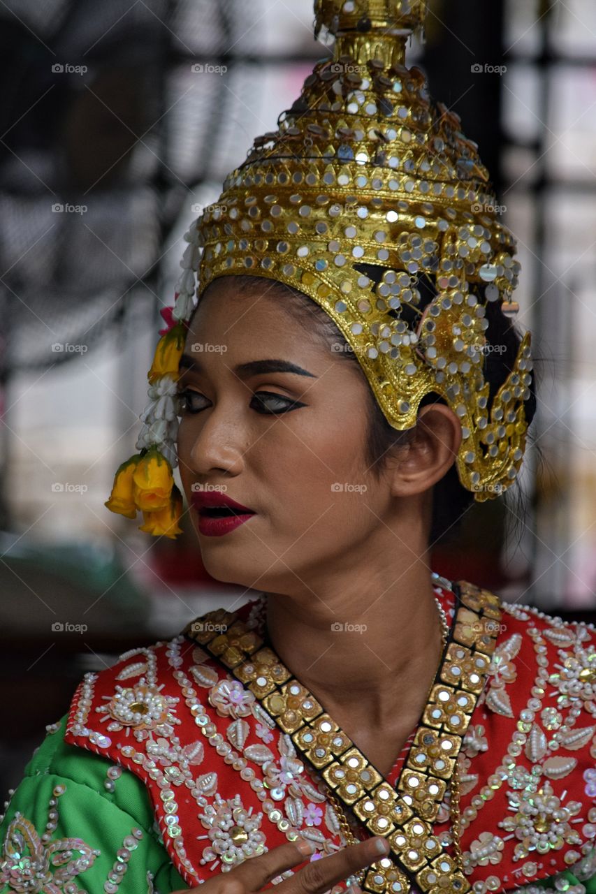 Discover Thailand..Temple Dancer at Erawan Shrine Bangkok