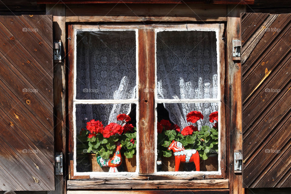 sweden summer window old by kallek