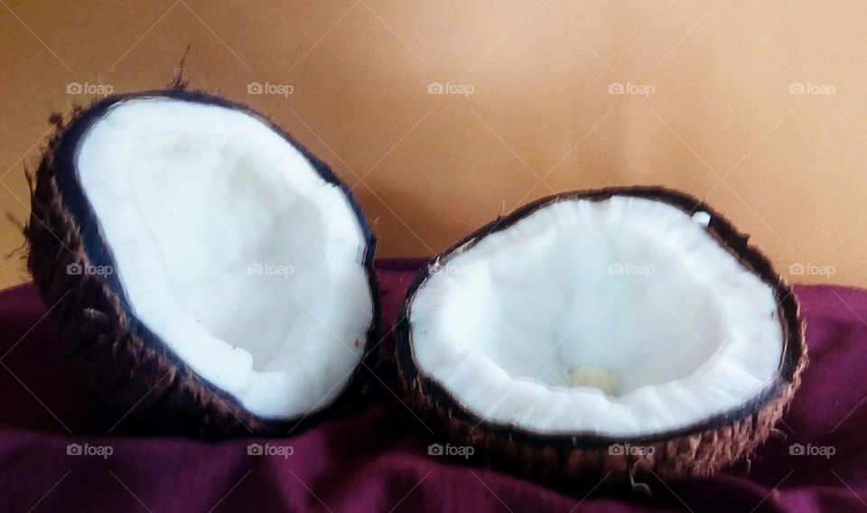 broken coconut