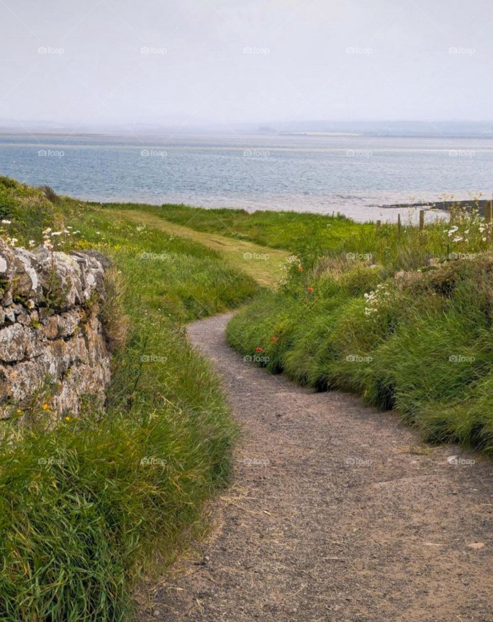 Narrow road on the beach