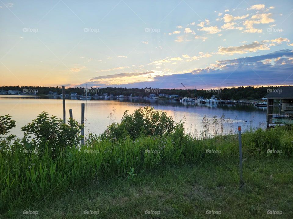 Looking to Town Across the Bay on Bever Island