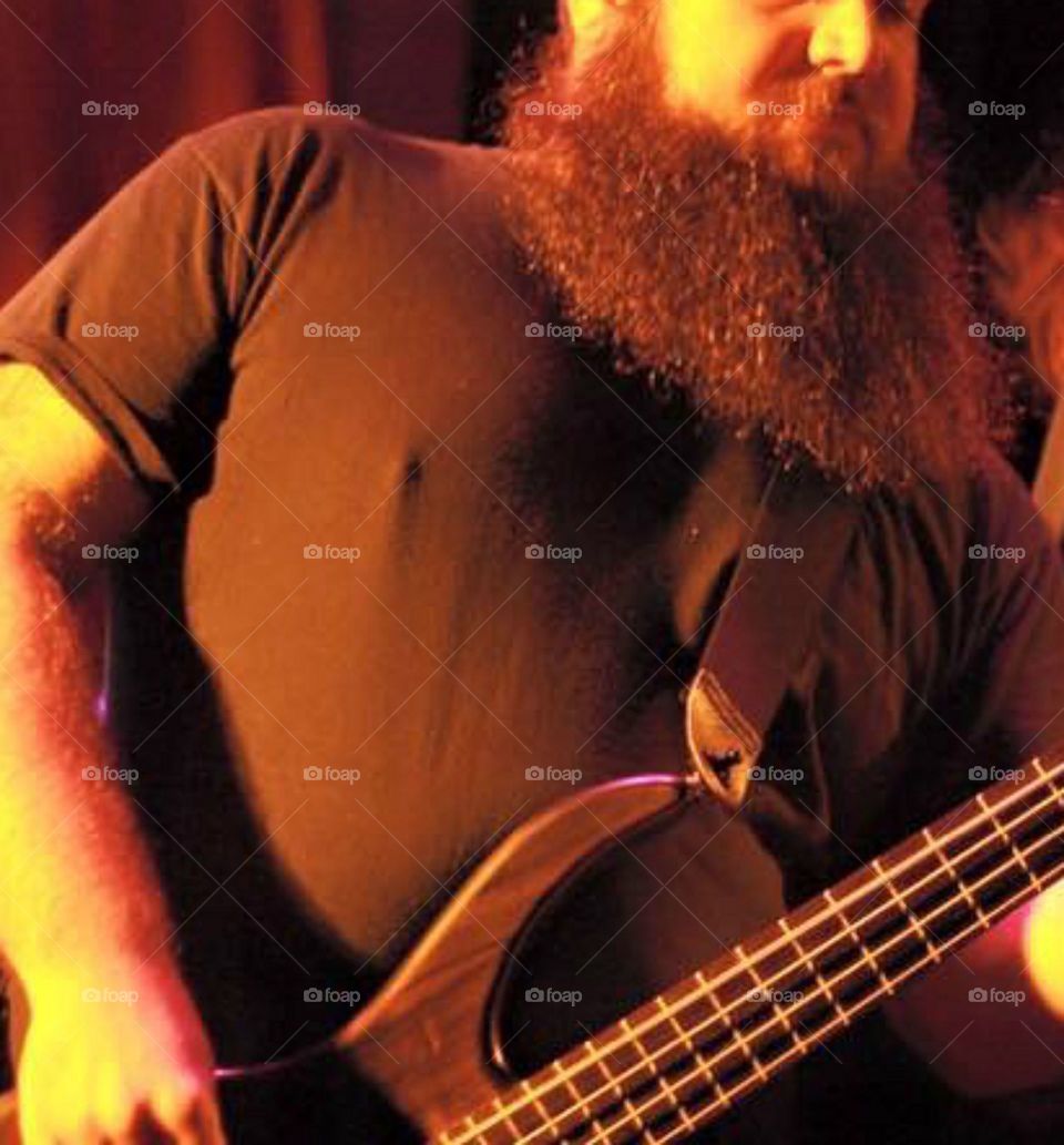 Thick, full, lush bearded musician 