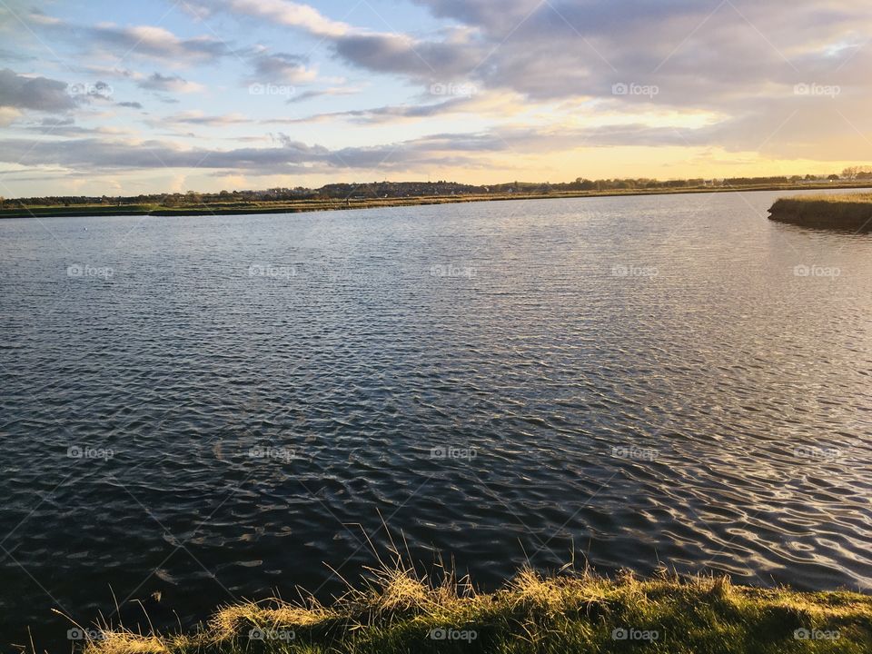 A beautiful large lake in Minster on sea. Such a peaceful and serene view as the sun was setting to the west. 