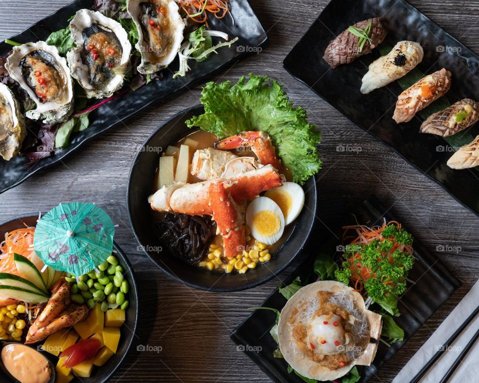 Delicious and sumptuous sea food meals