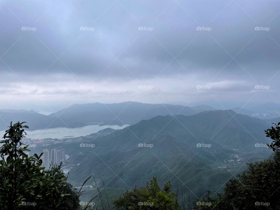 surrounded by clouds