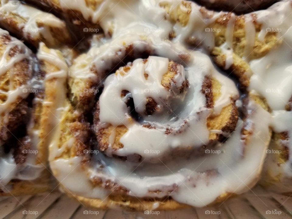 Close Up Cinnamon Roll