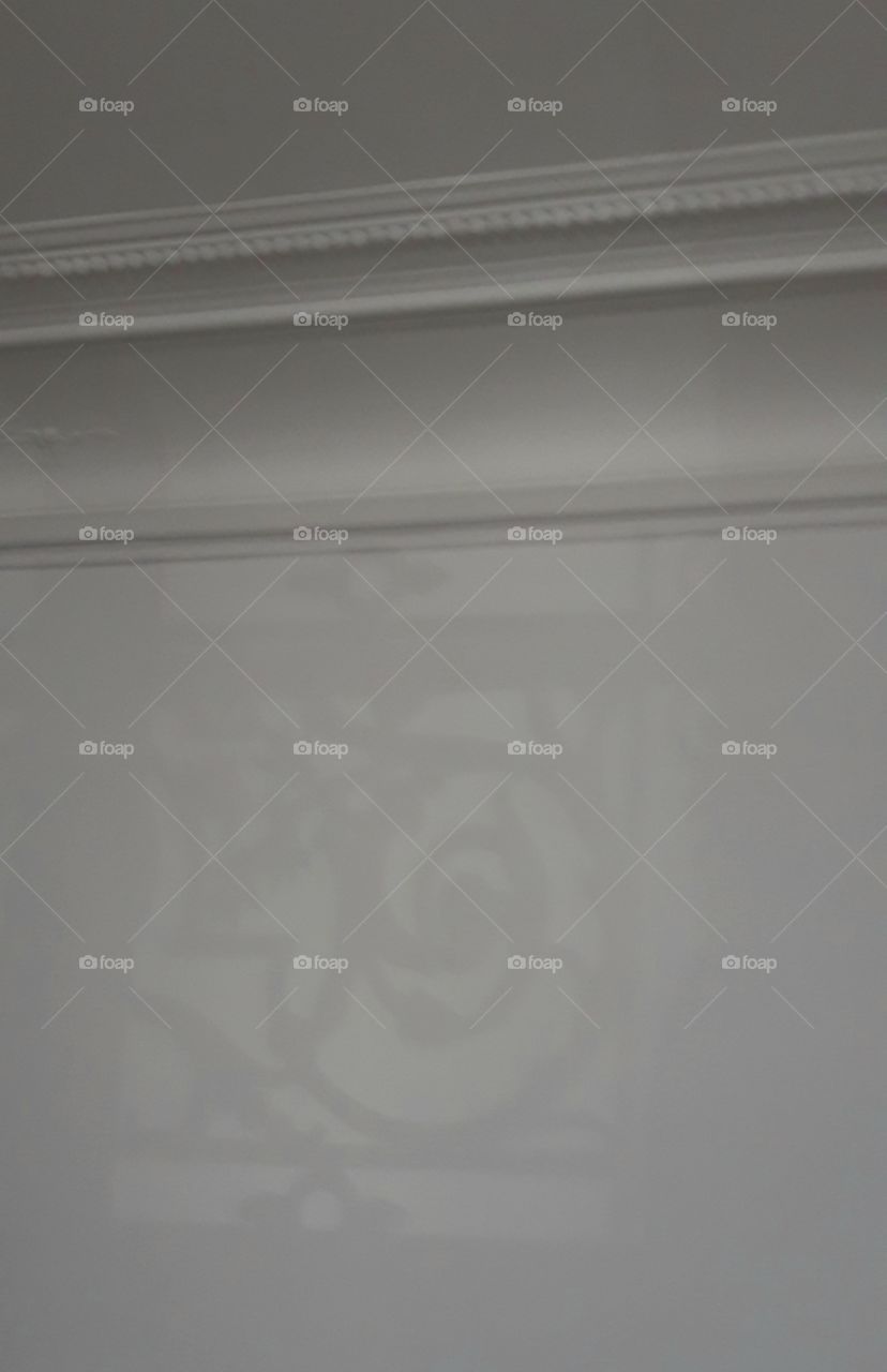 sun reflecting on wall