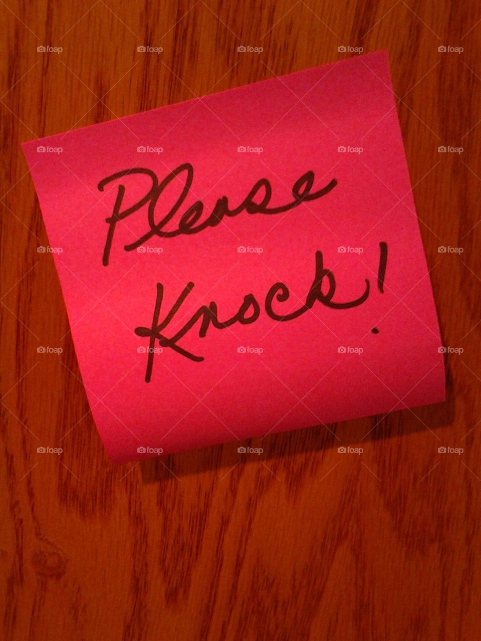please knock