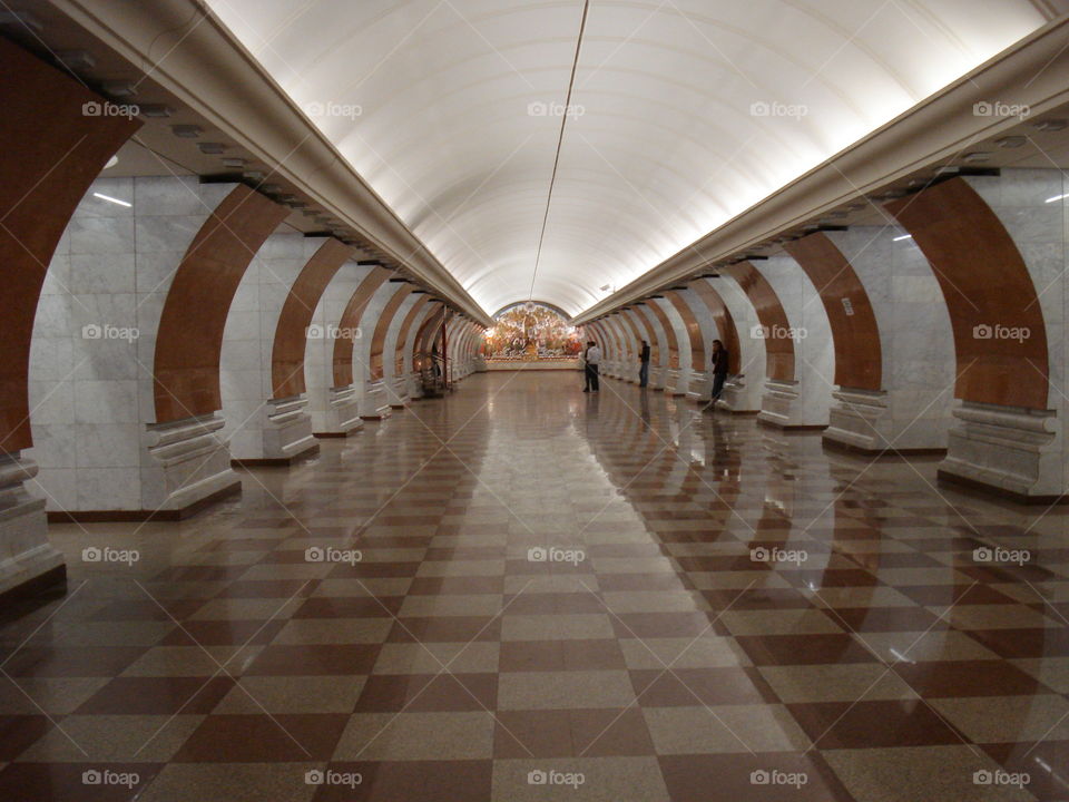 Interior of metro station