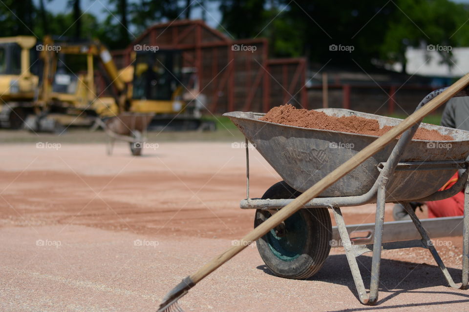 Trolley on construction site