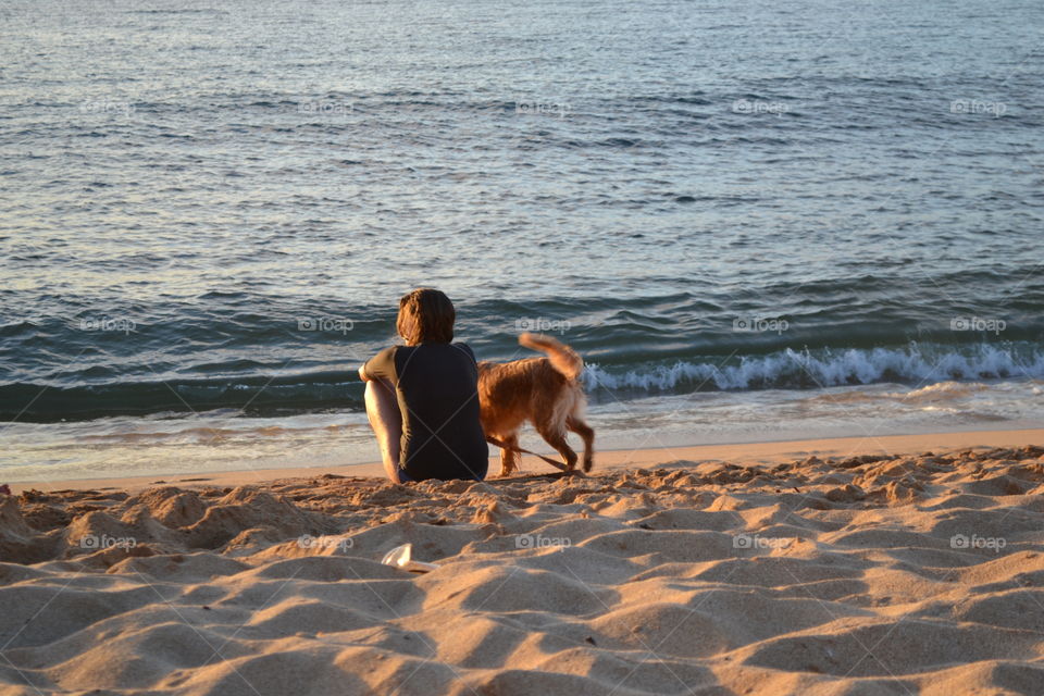 Relaxing at the beach 