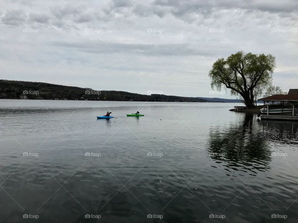 Keuka Lake kayakers