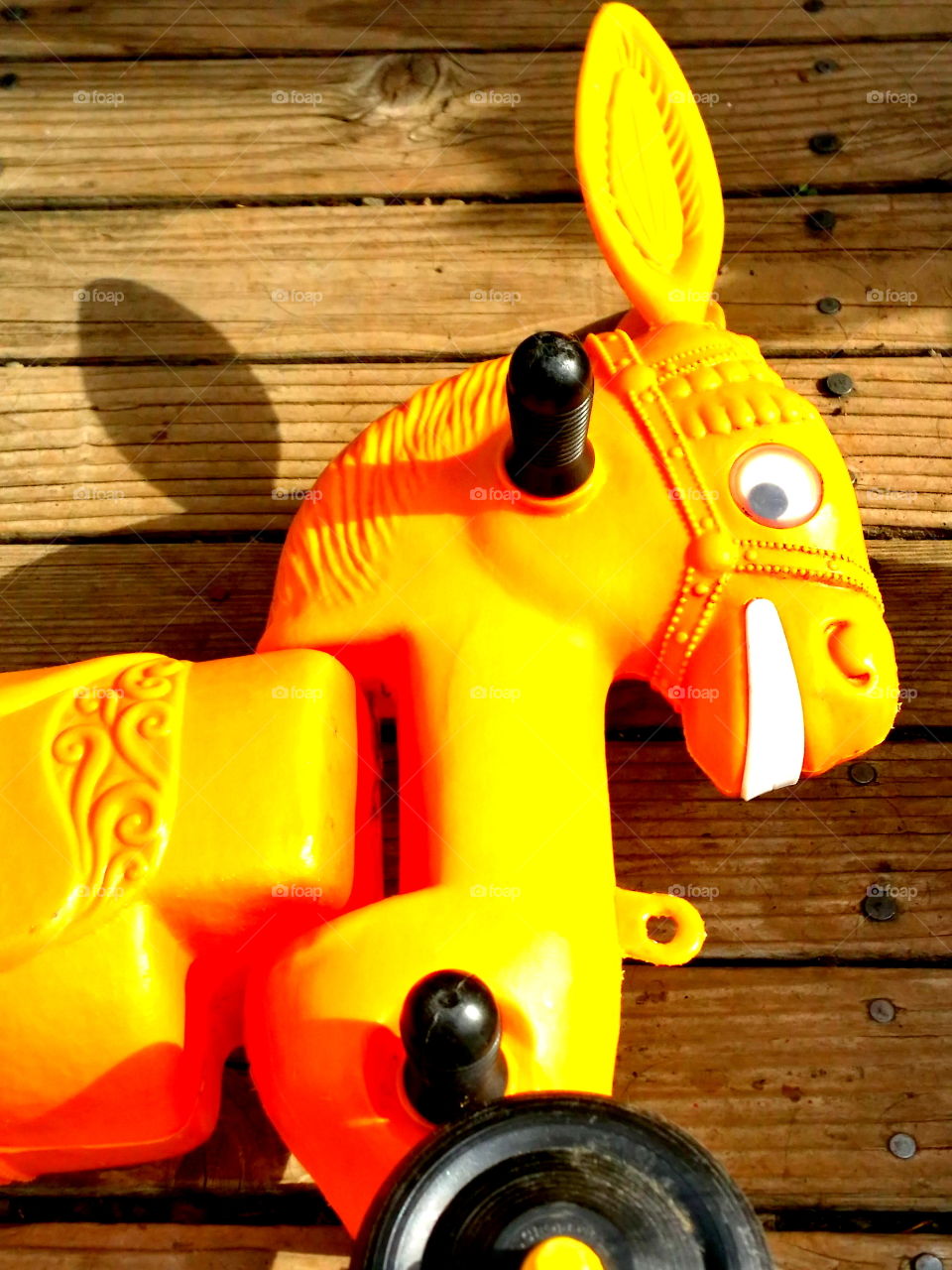 Yellow Antique Toy Donkey