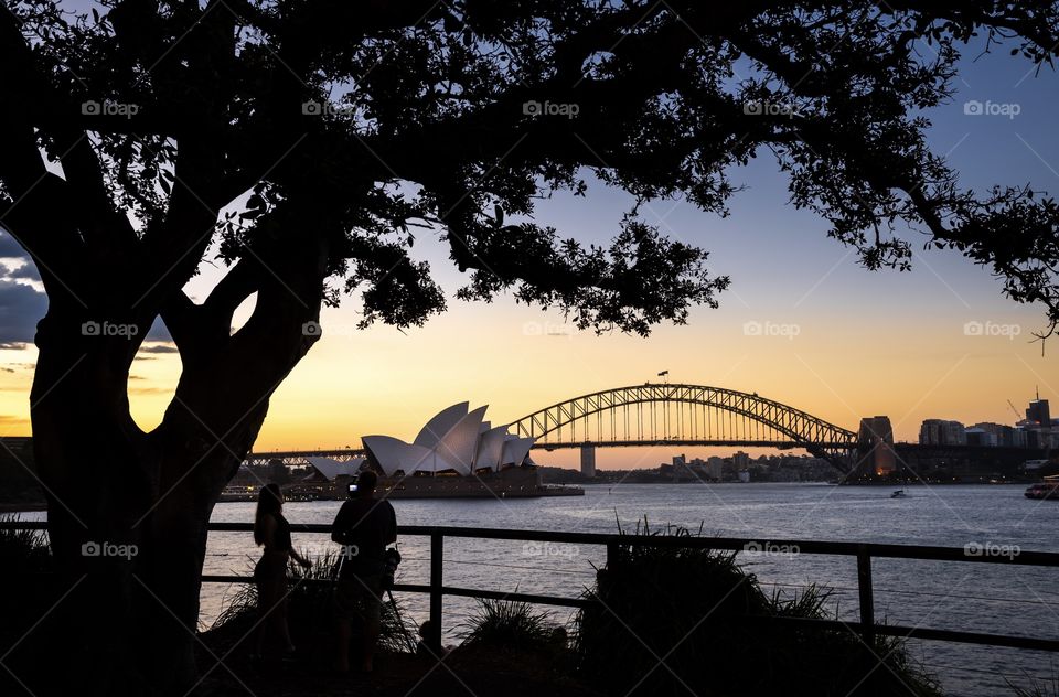 Sydney Opera house sunset 