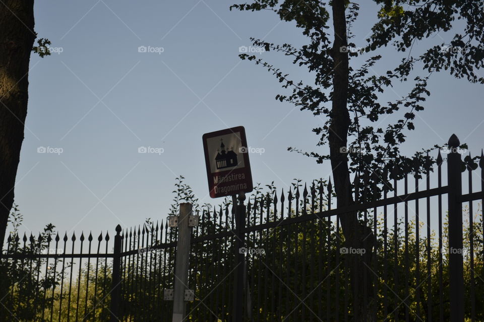 Dragomirna Monastery Sign