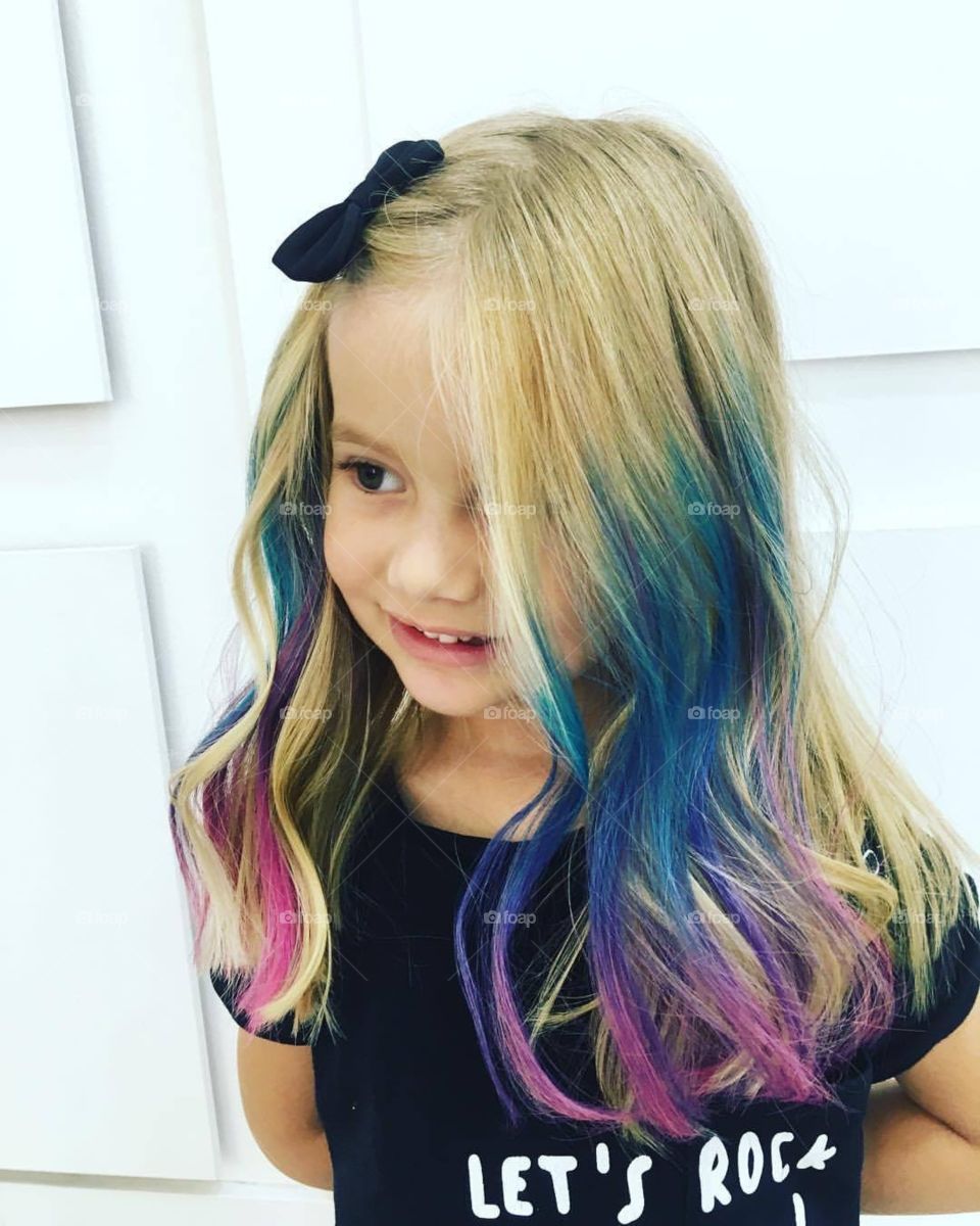 Unicorn inspired hair color 