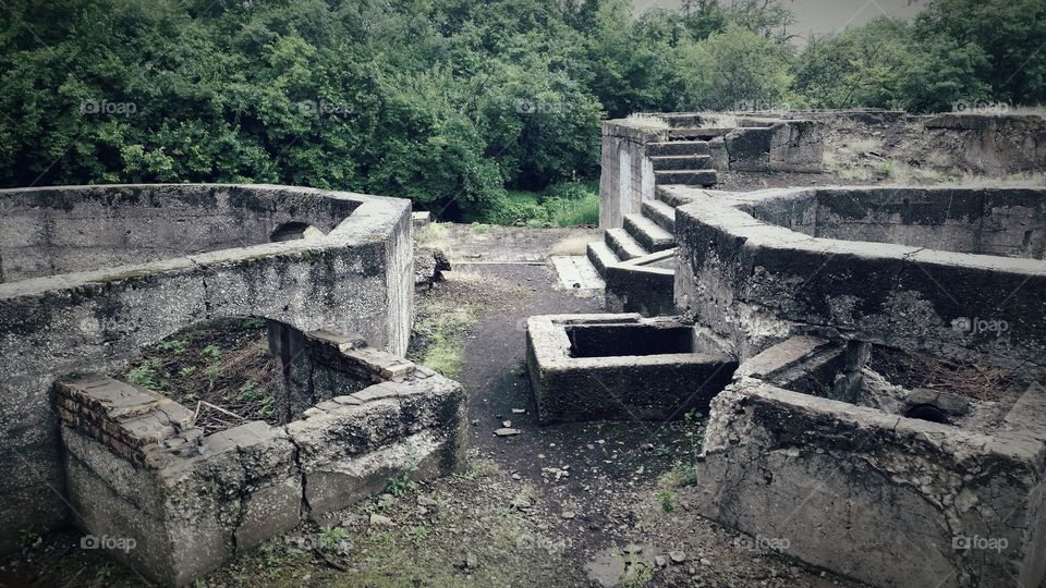 Ruins. Iron works remains