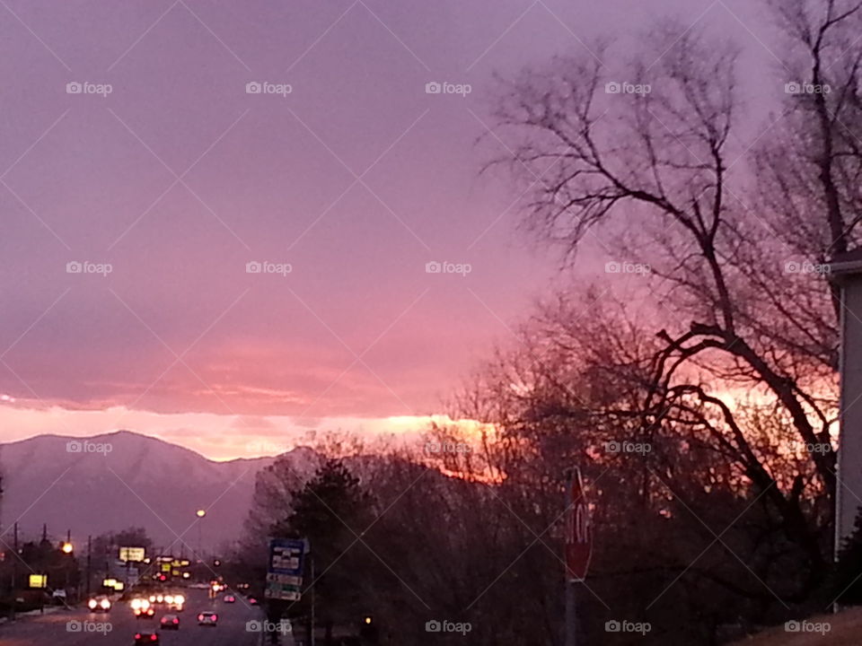 Sunset over Salt Lake City, UT