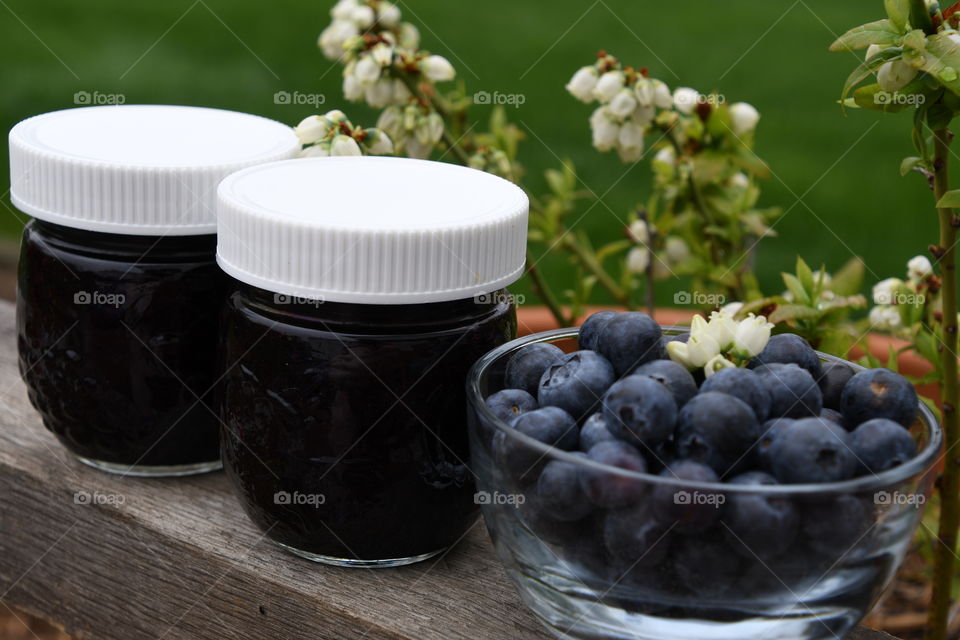 Blueberry home canned jelly