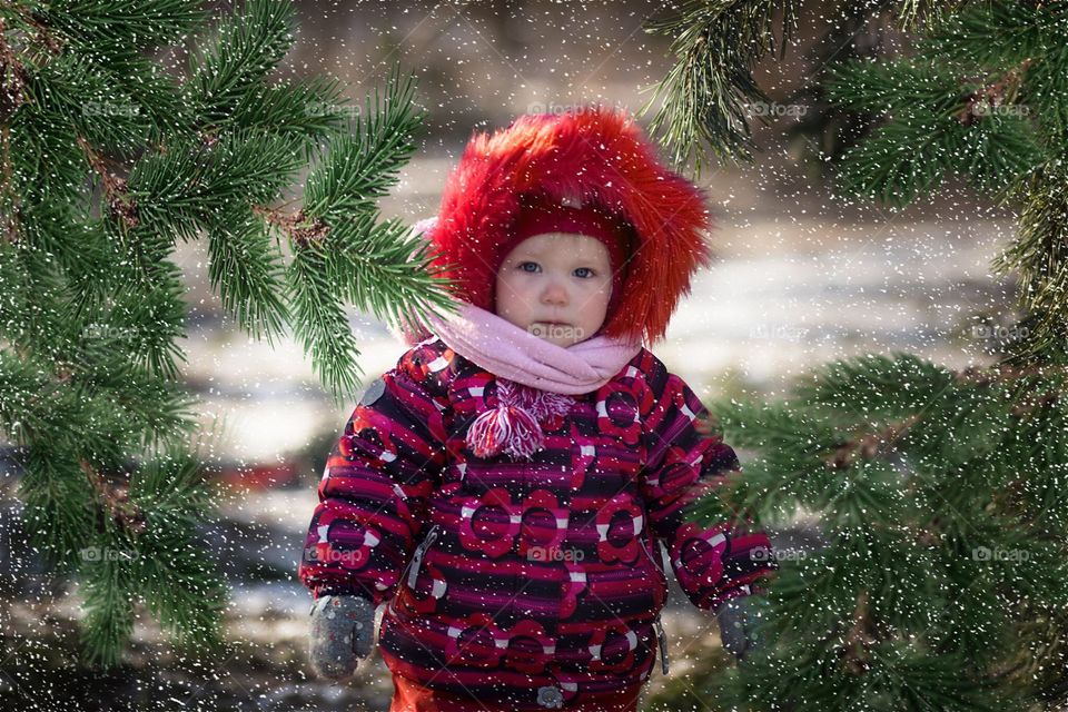 baby in the forest