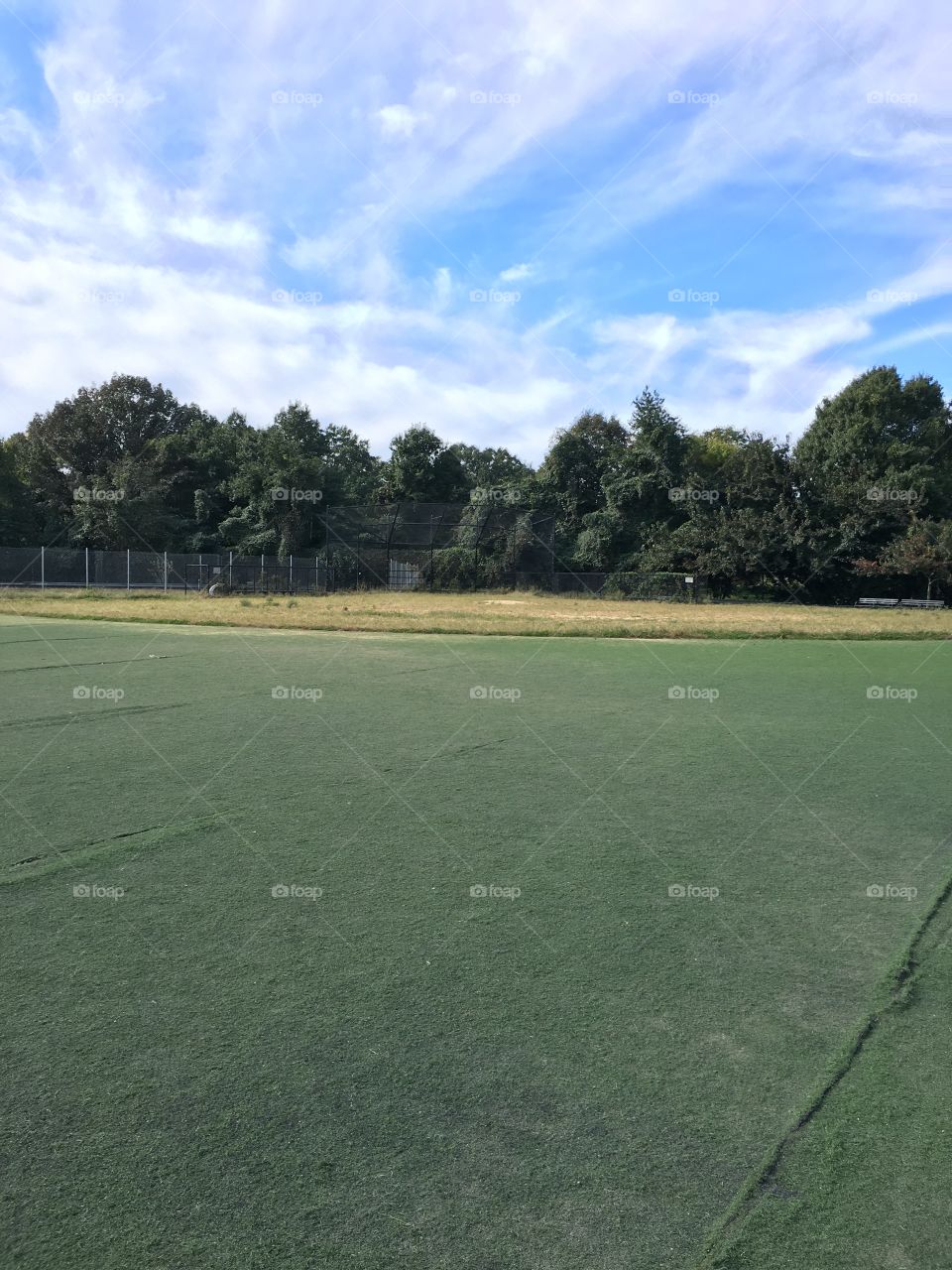 Baseball field in fall
