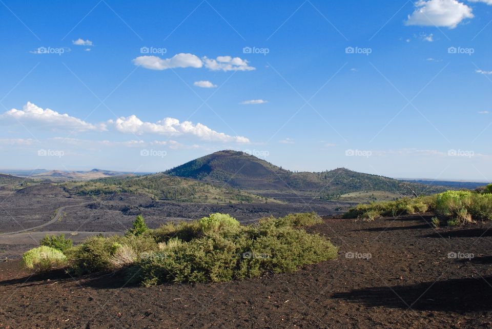 View of craters of the moon