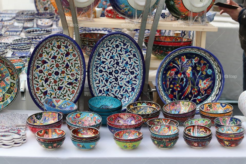 Beautiful ceramic plates and bowls