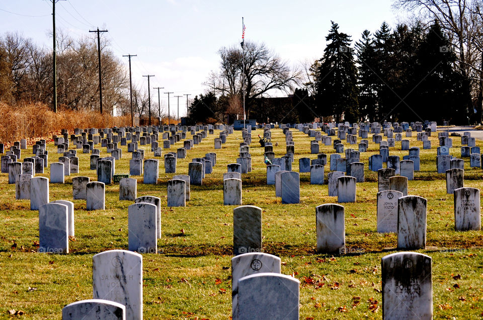 military grave funeral cemetery by refocusphoto