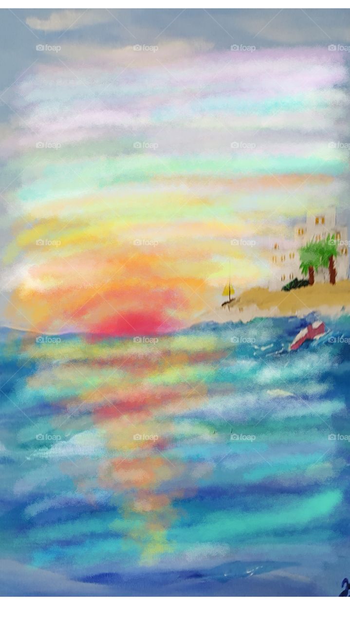 Sunset by the sea 🌞