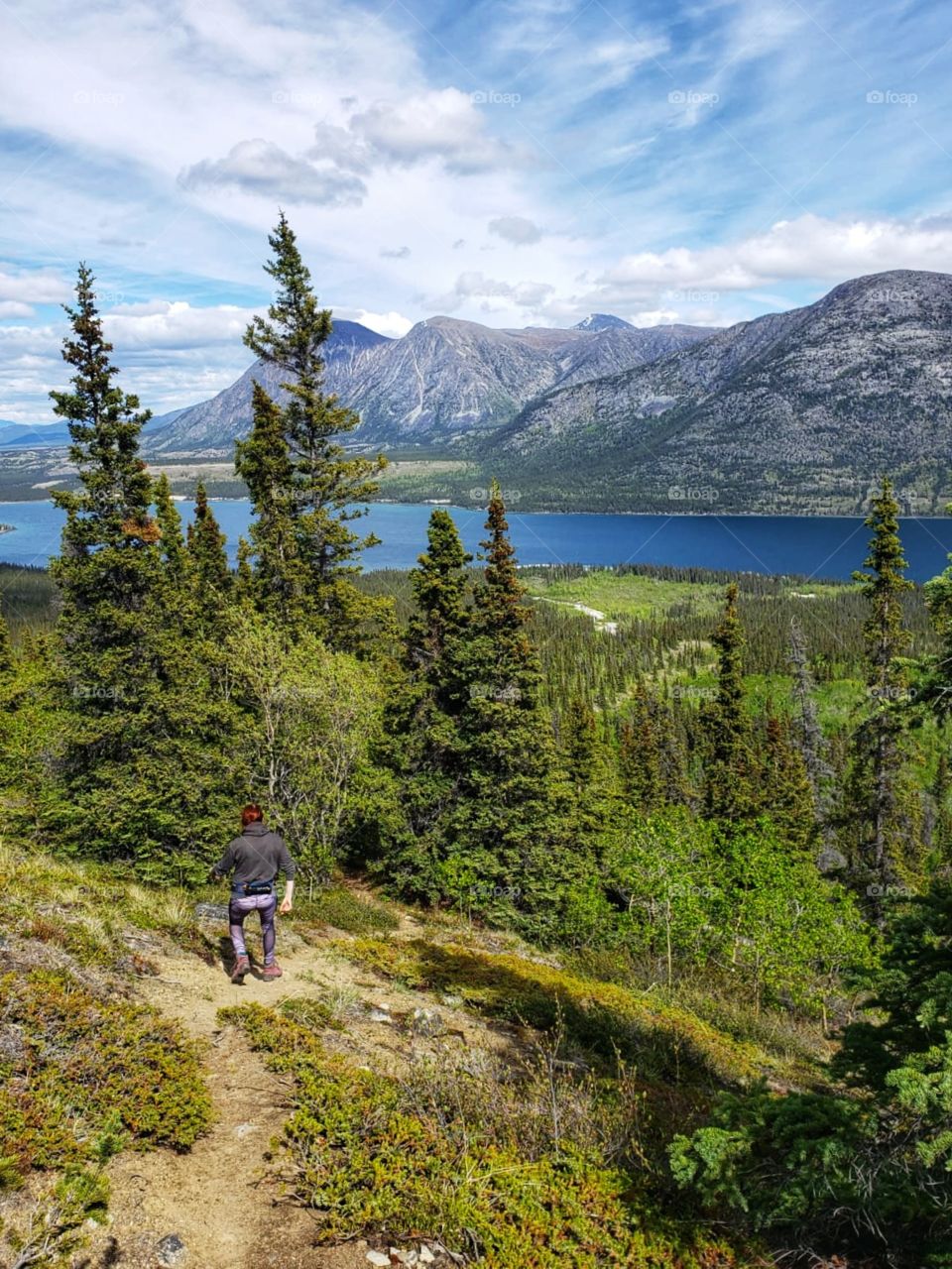 Heading back down the ridge