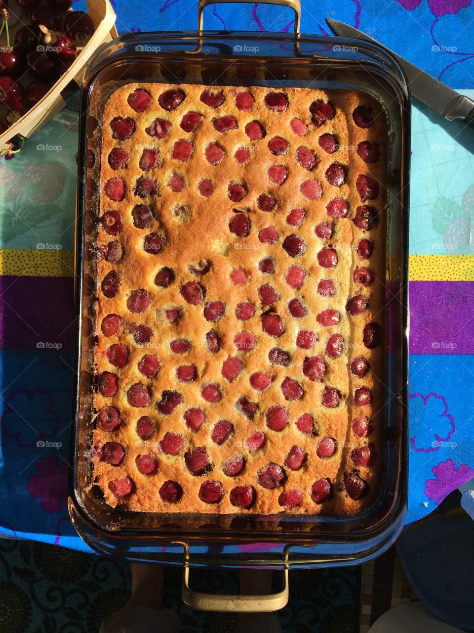 Clafoutis with cherries 