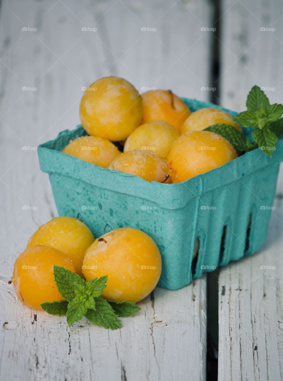 Yellow plums from the garden 