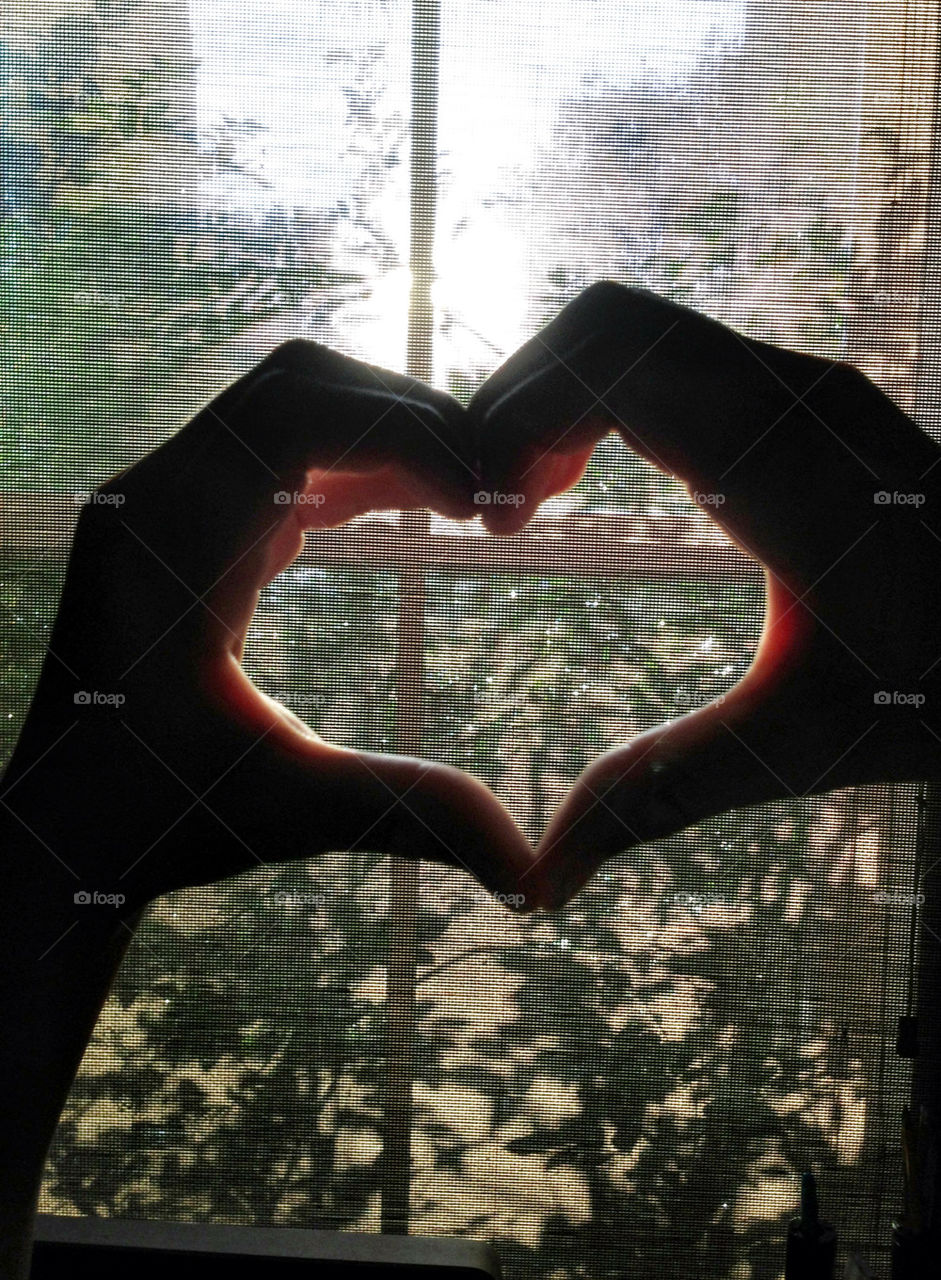 Hands making a heart shape