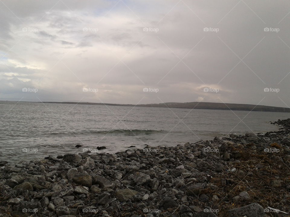 Grey sea. On the west coast of Ireland