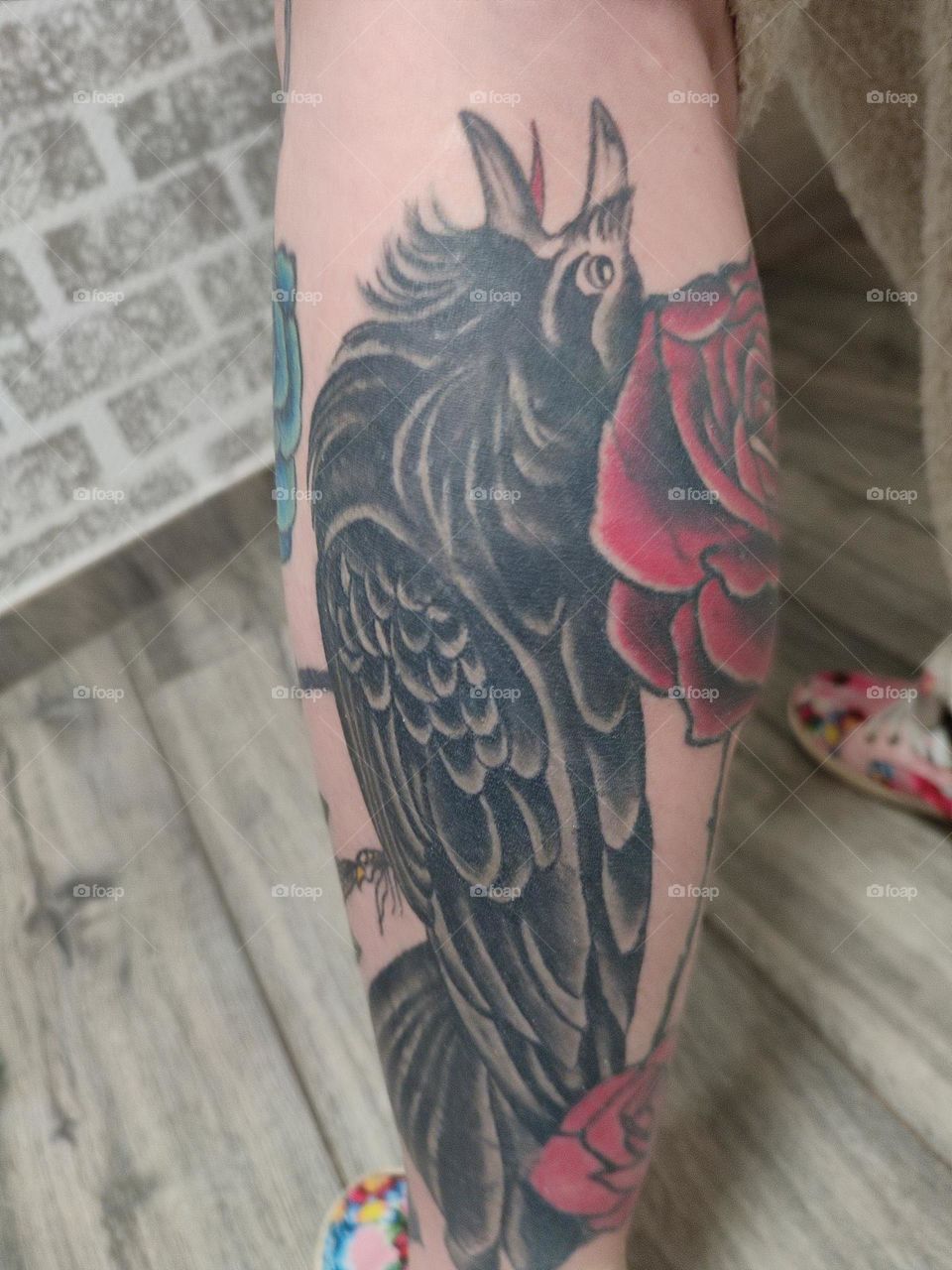 Here are our tattoos, to my wife and me.