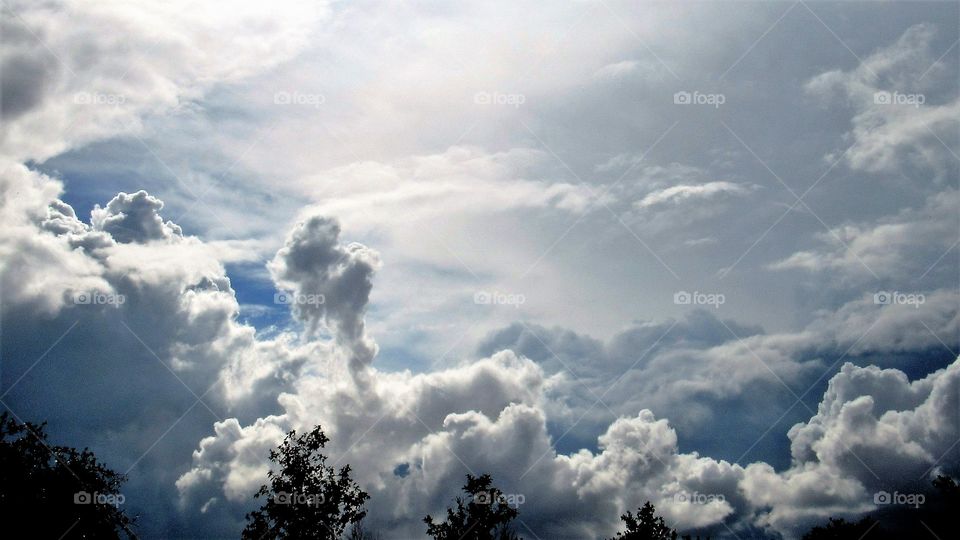 Woman in the clouds 