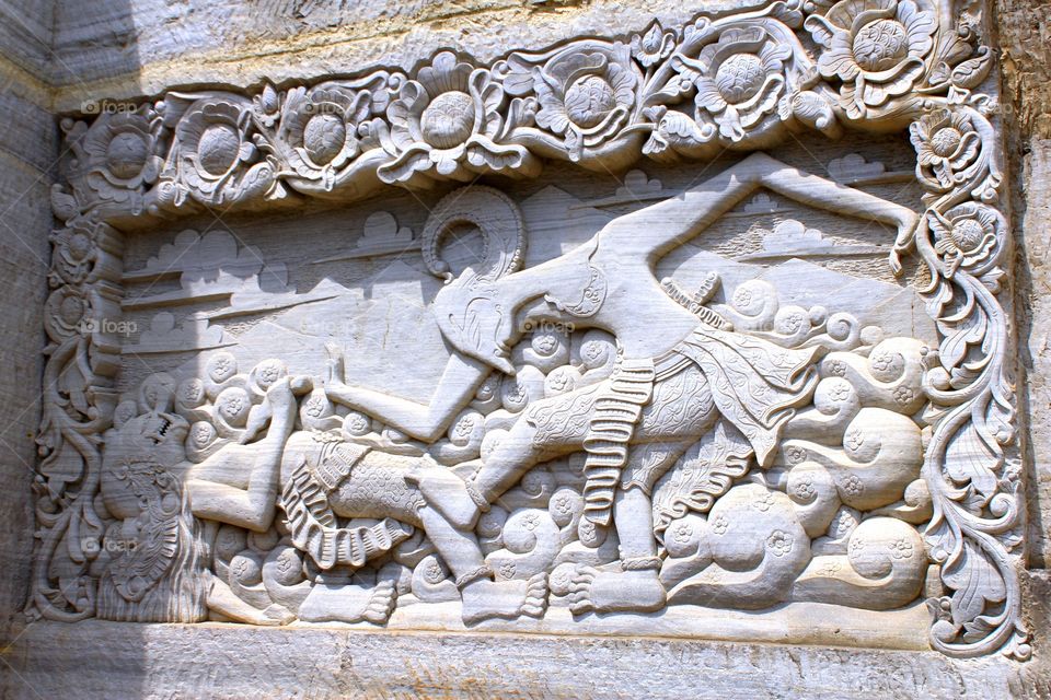 carvings of limestone