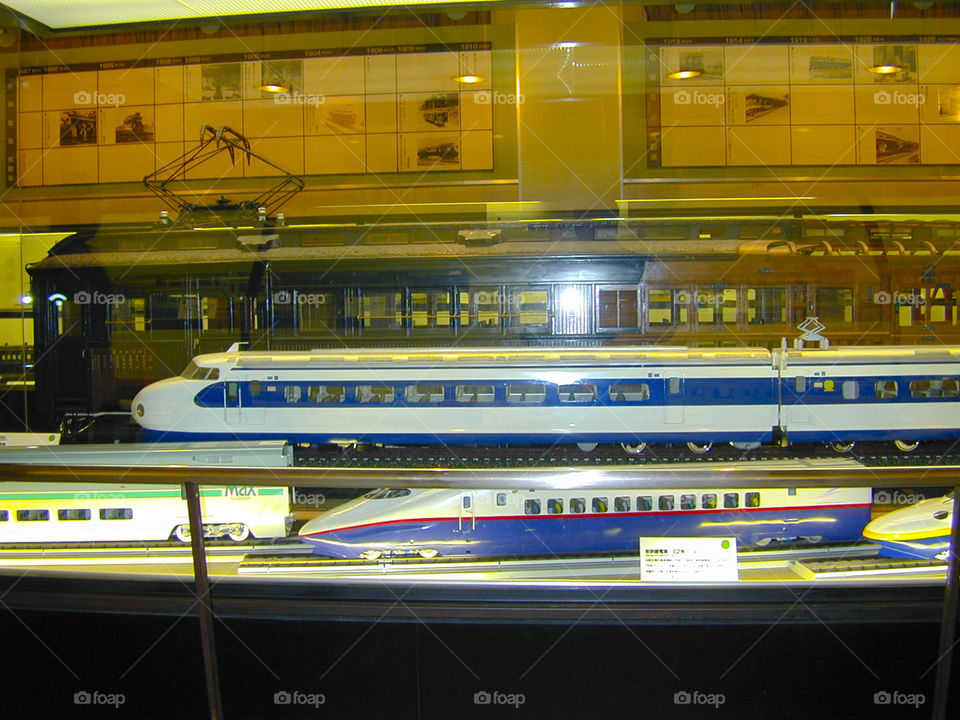 TRAINS MODEL AT TOKYO TRANSPORT MUSEUM JAPAN