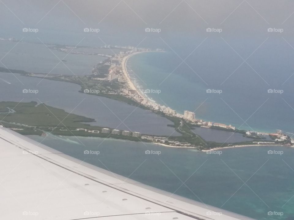 Plane View of Cancun Mexico