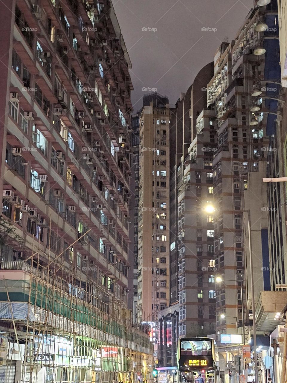 Night walk at Wanchai Hong Kong