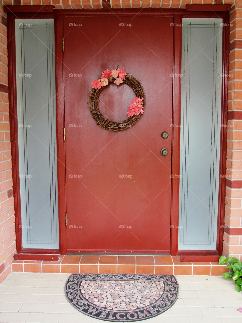 welcoming home's front door