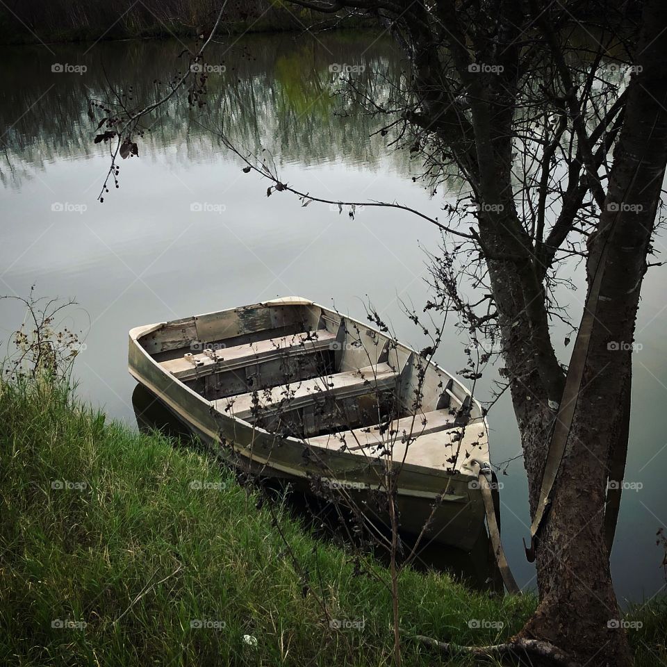 Water, No Person, Vehicle, Abandoned, Boat