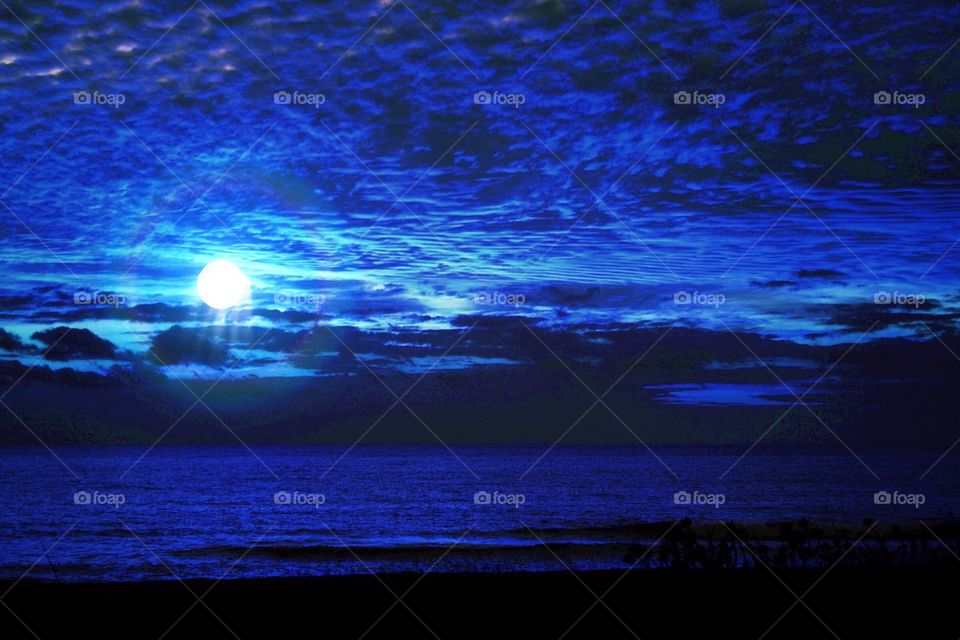 Moonlight at the beach