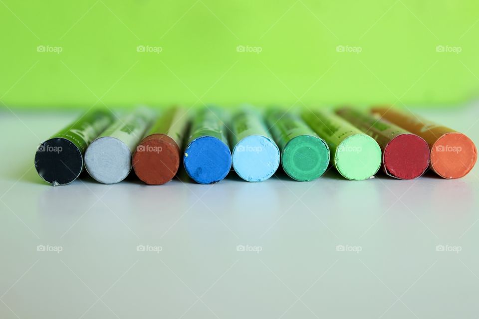 Colored wax pencil