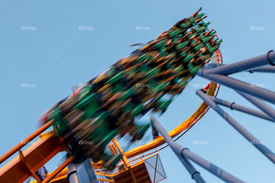 Roller Coster Zooming Above