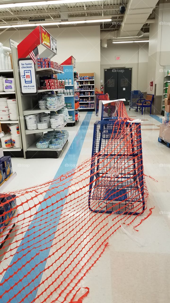 grocery store baracade