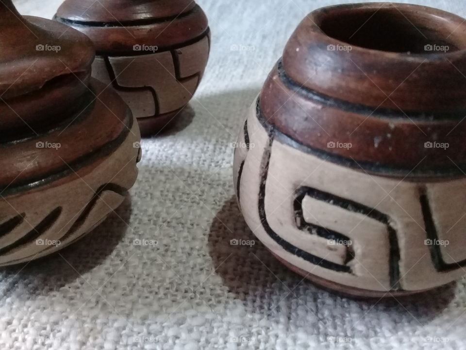 Clay pots. Indigenous Brasil